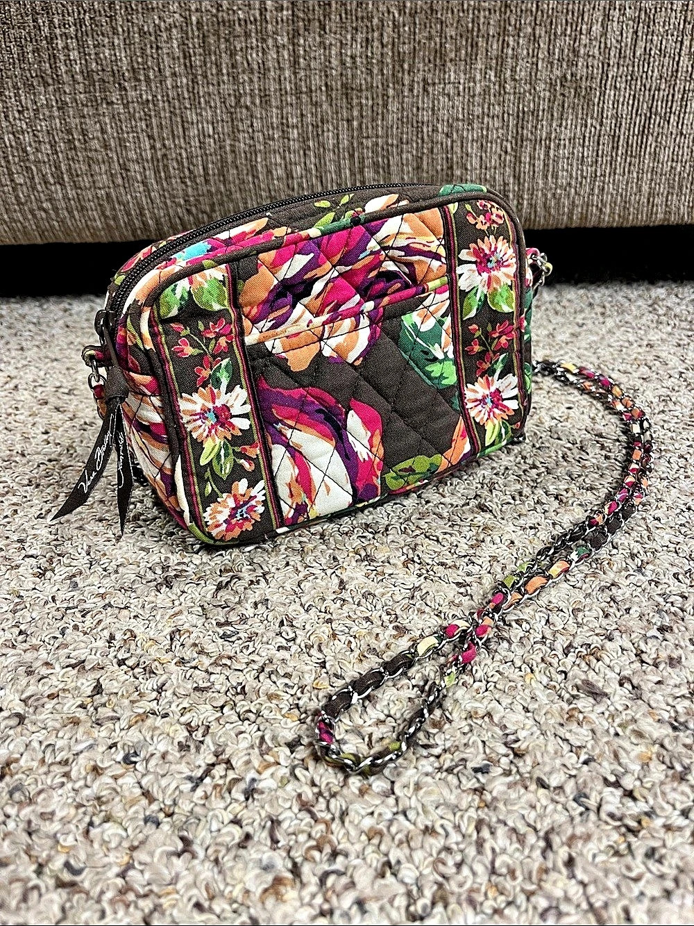 Vera Bradley Floral Crossbody Bag in Multicolor & Black